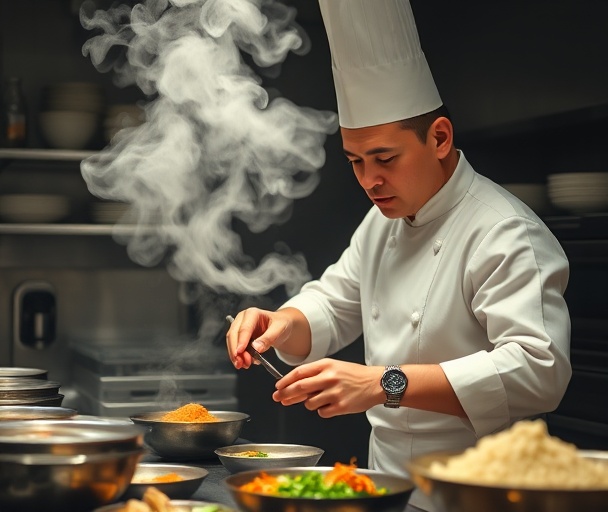 Chef preparing food
